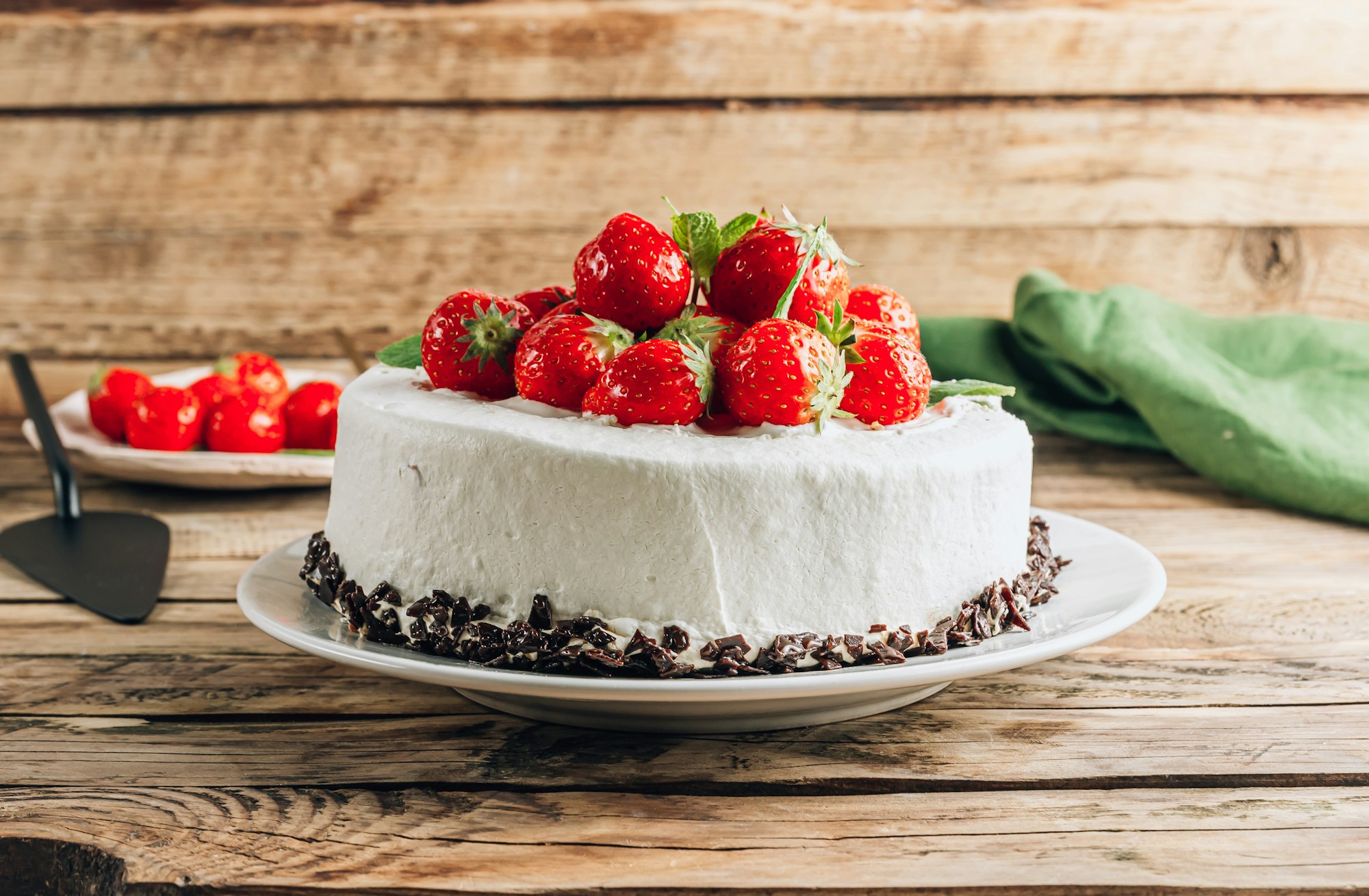 mousse cake with strawberry