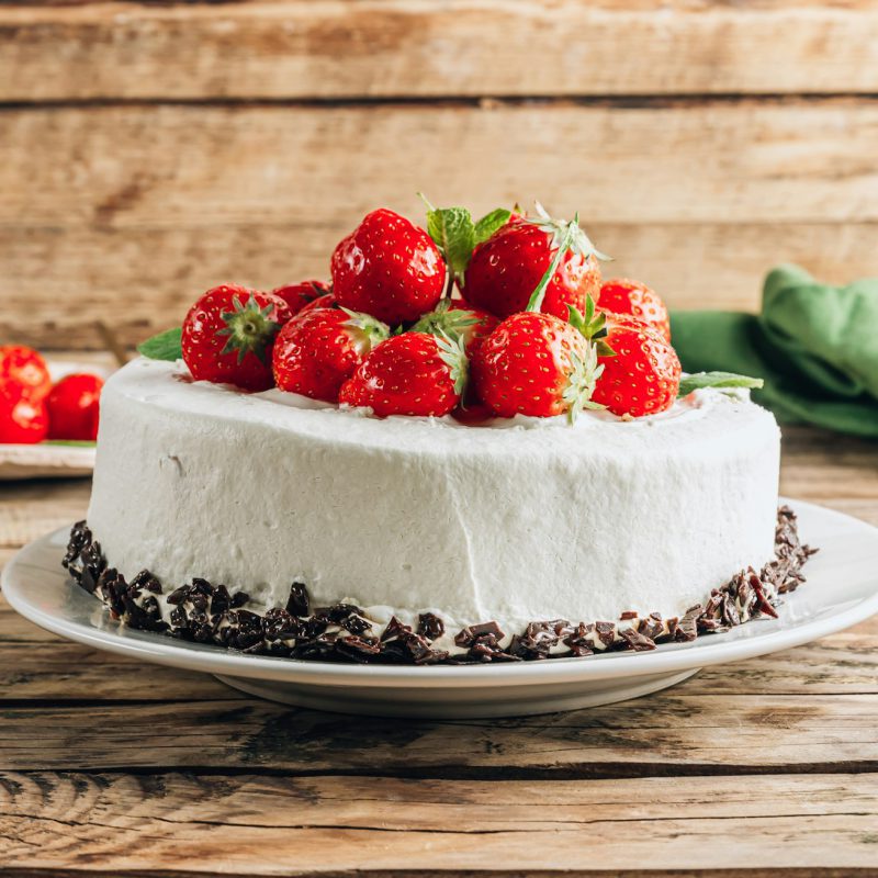 mousse cake with strawberry