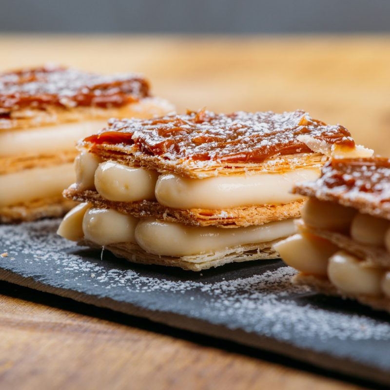 Pastry with cream